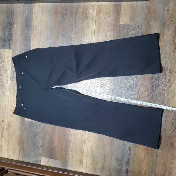 Ted baker london nylon blend black button fly western cut pants